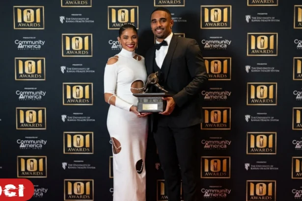 Jalen Hurts and Bry Burrows together after their marriage in 2025