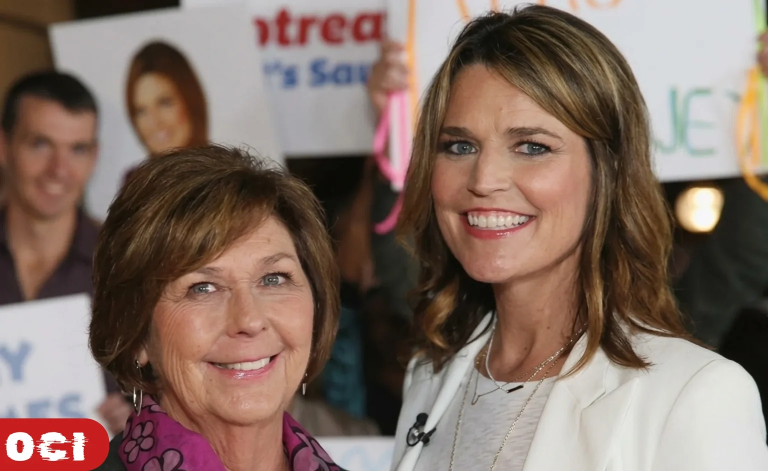 Provisional—use only if the selected image shows both people: “Nancy Guthrie with her daughter Savannah Guthrie.”