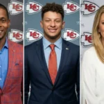 Patrick Mahomes pictured with his father Pat Mahomes and mother Randi Mahomes