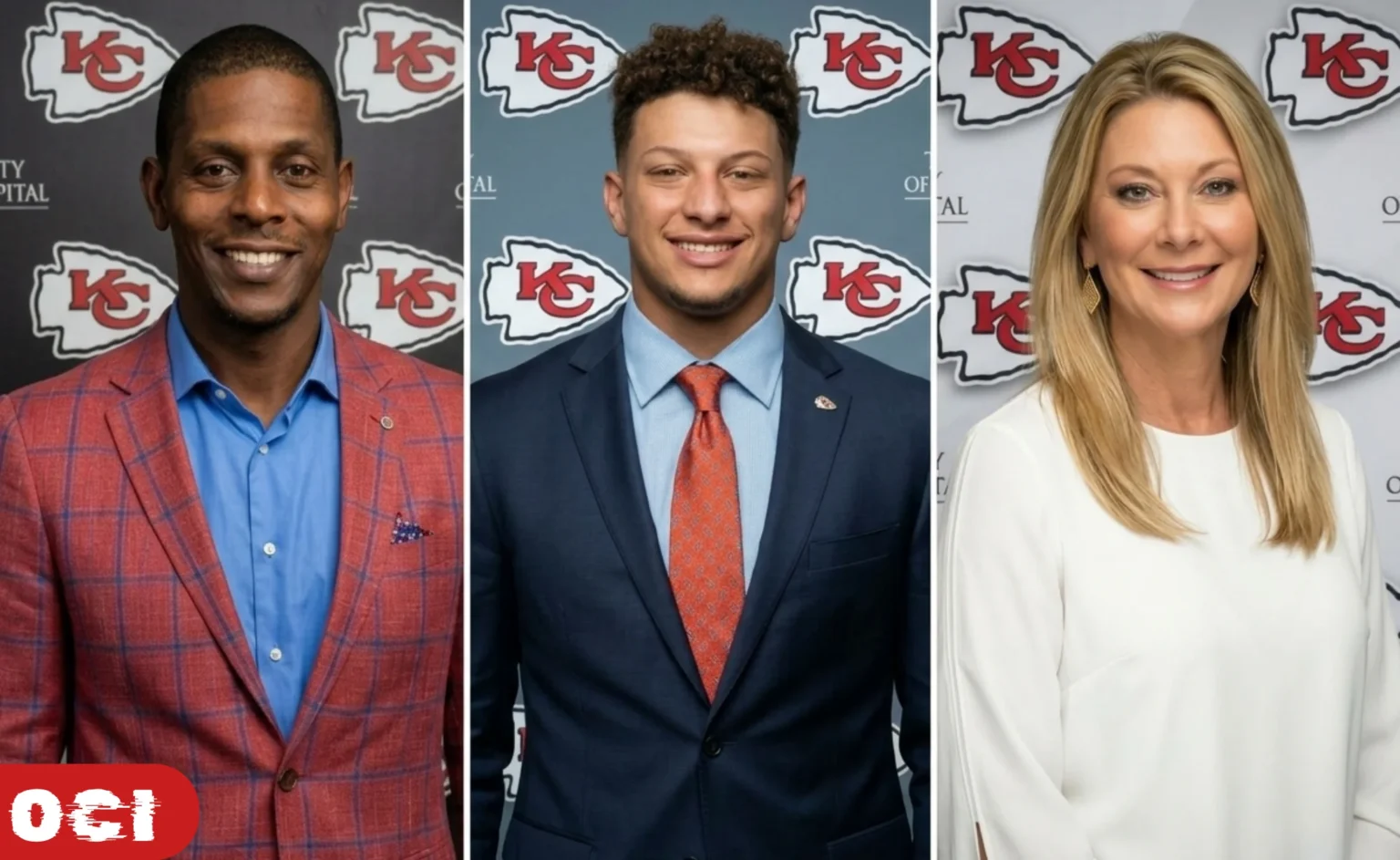Patrick Mahomes pictured with his father Pat Mahomes and mother Randi Mahomes