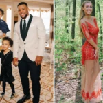 Saquon Barkley and his fiancée Anna Congdon attending a public event
