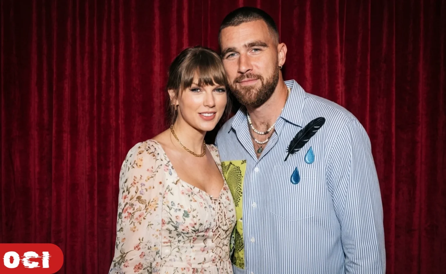 Taylor Swift and Travis Kelce together at a public event