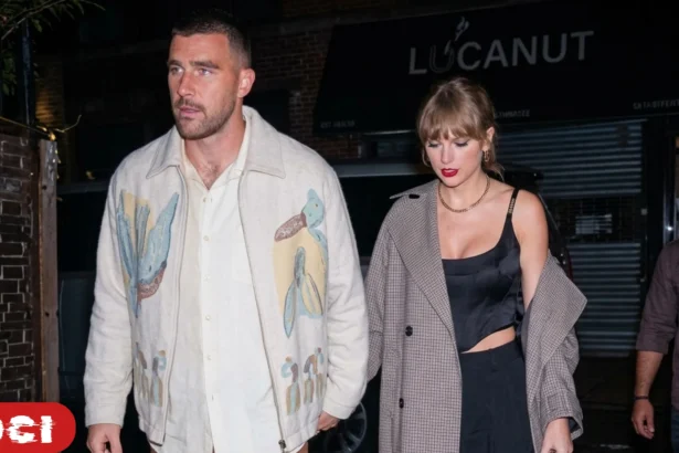aylor Swift and Travis Kelce together at a public event